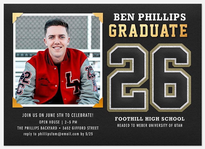 Lettered Jacket Graduation Cards