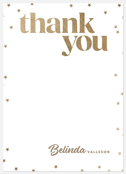 Glittering Stars Thank You Cards 