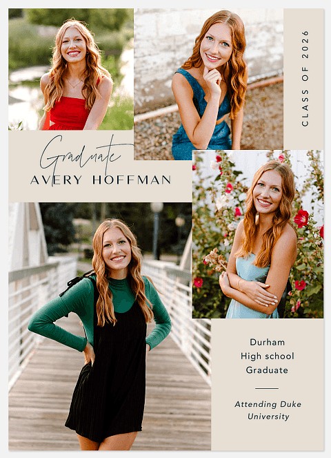 Purely Minimal Graduation Cards