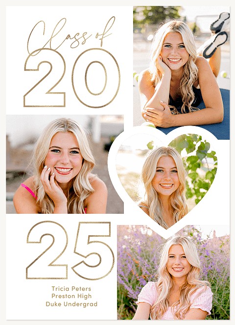 Heart Photo Graduation Cards