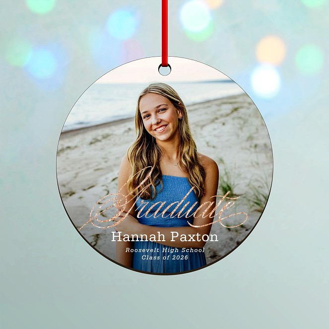 Glitterati Script Custom Ornaments