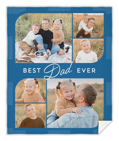 Geo Best Dad Custom Blankets