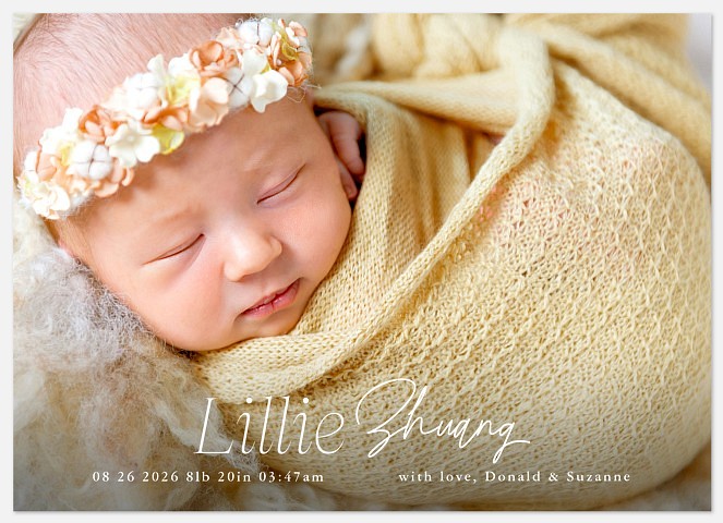 Mixed Type Baby Birth Announcements