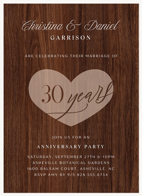  Rustic Romance Wedding Anniversary Invitations