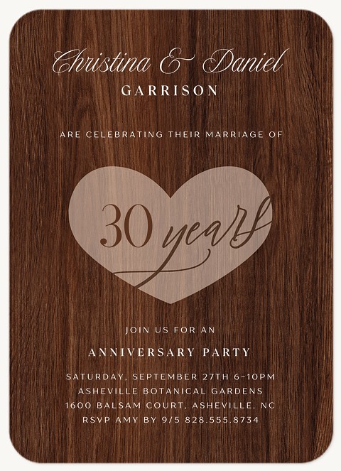  Rustic Romance Wedding Anniversary Invitations