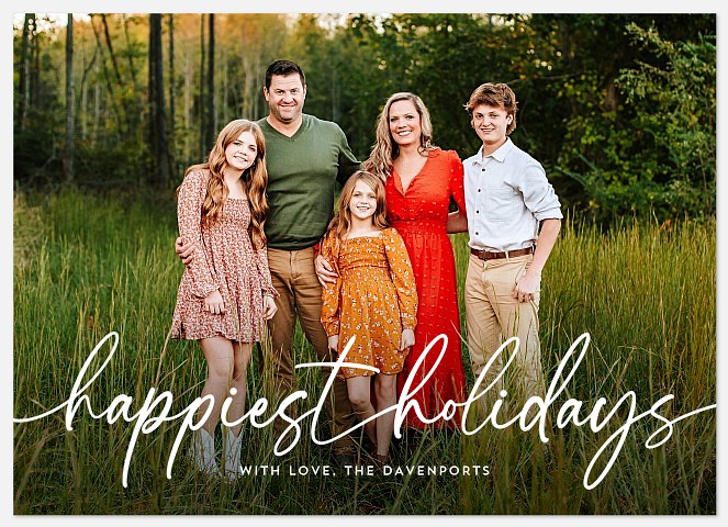 Happily Scripted Holiday Photo Cards