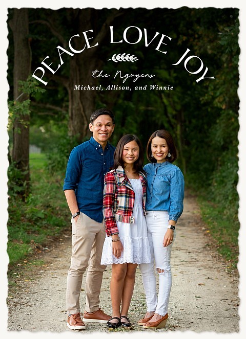 Arched Sentiment Personalized Holiday Cards