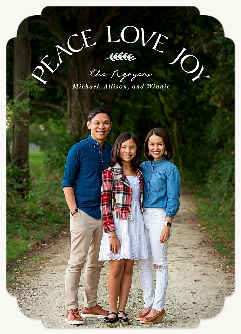 Arched Sentiment Personalized Holiday Cards