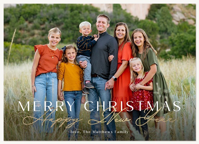 Mixed Typography Personalized Holiday Cards