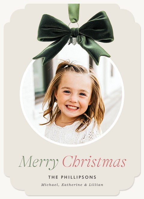 Luxe Ornament Personalized Holiday Cards