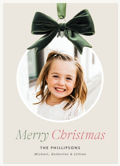 Luxe Ornament Personalized Holiday Cards
