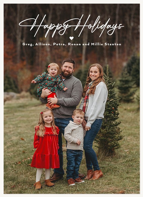 Sweeping Signature Personalized Holiday Cards