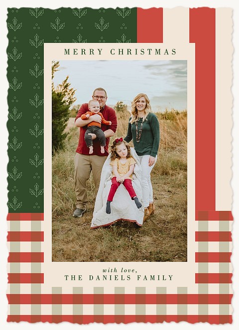 Fabric Scrap Personalized Holiday Cards