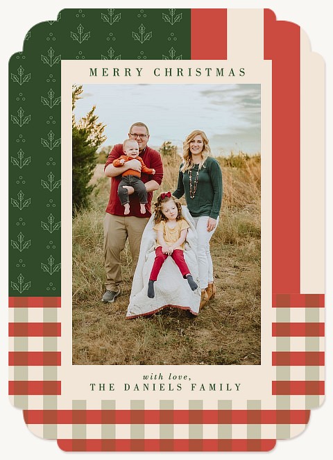 Fabric Scrap Personalized Holiday Cards