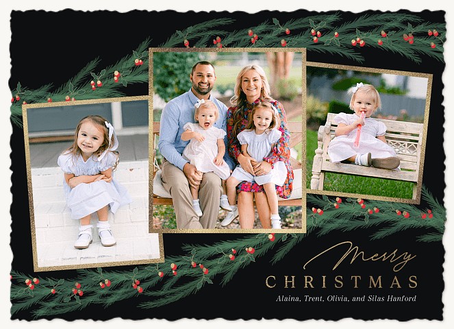 Sweeping Garlands Personalized Holiday Cards
