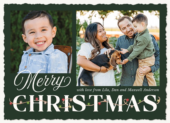 Sparkle Lights Personalized Holiday Cards