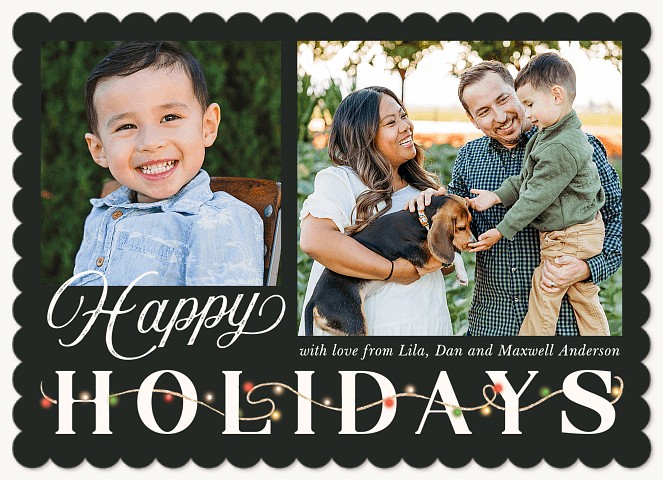 Sparkle Lights Personalized Holiday Cards