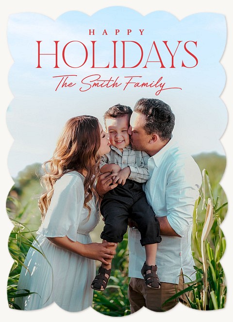 Classic Letters Personalized Holiday Cards