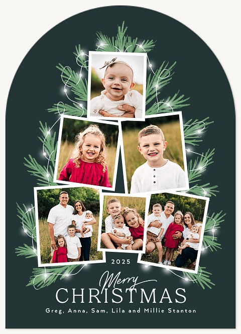 Tree Lights Personalized Holiday Cards