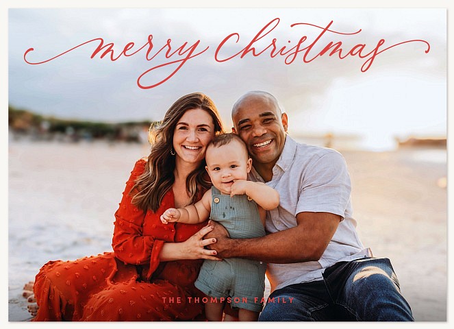 Modern Flourishes Personalized Holiday Cards