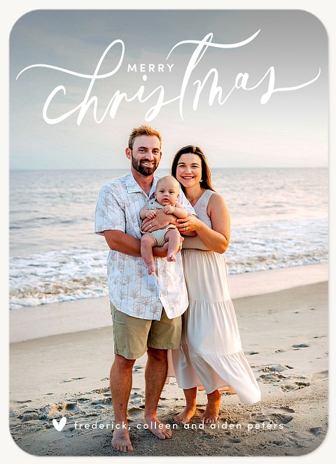 Big Script Personalized Holiday Cards
