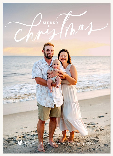 Big Script Personalized Holiday Cards
