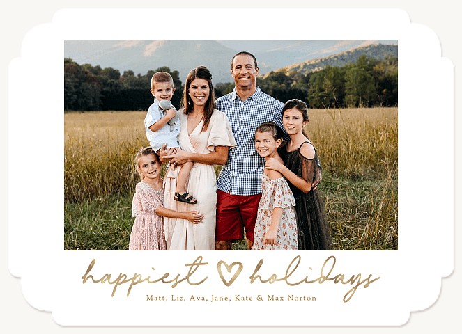Golden Holiday Personalized Holiday Cards