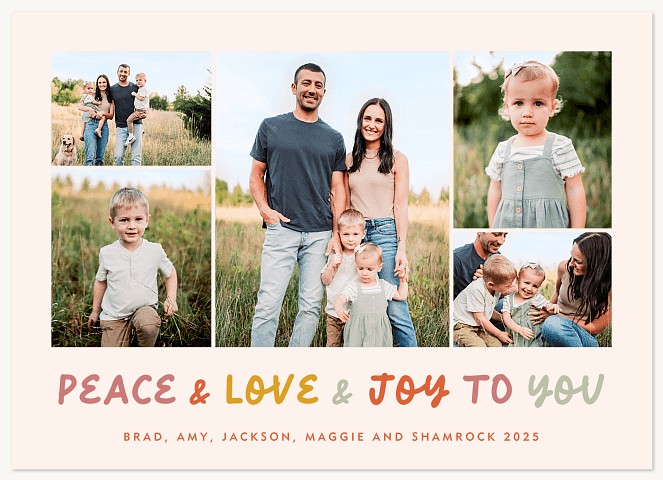 Rainbow Message Personalized Holiday Cards