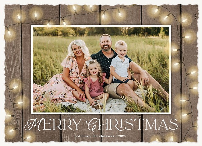 Lighted Frame Personalized Holiday Cards