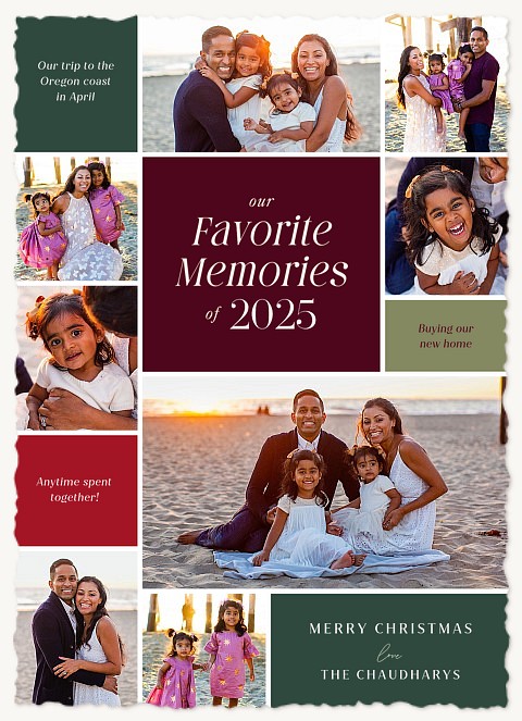 Scrapbook Style Personalized Holiday Cards
