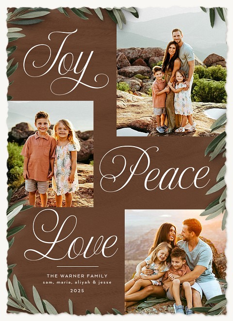 Scripted Arrangement Personalized Holiday Cards