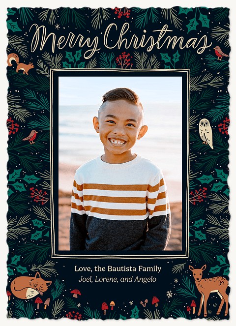 Woodland Forest Personalized Holiday Cards