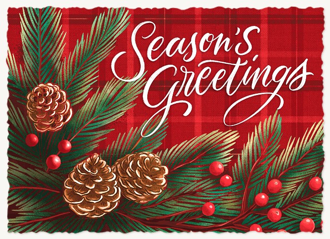 Holiday Evergreens Business Holiday Cards