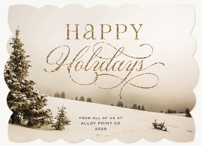 Snowy Serenity Business Holiday Cards