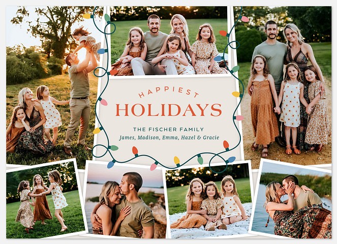 String Light Memories Holiday Photo Cards