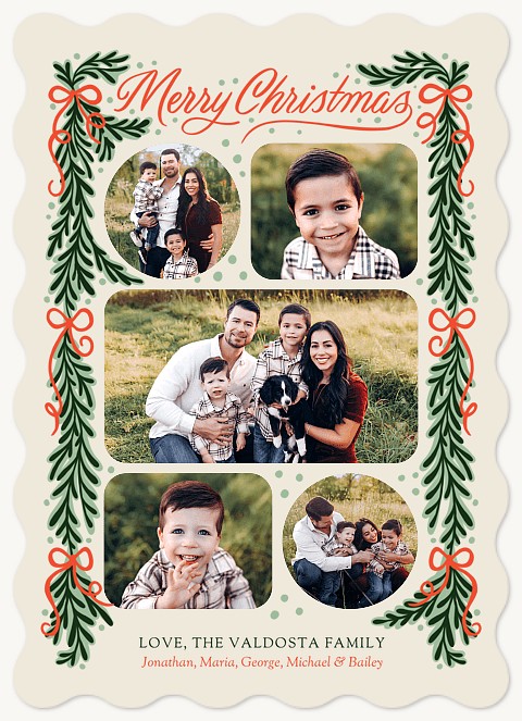 Garland Collage Personalized Holiday Cards
