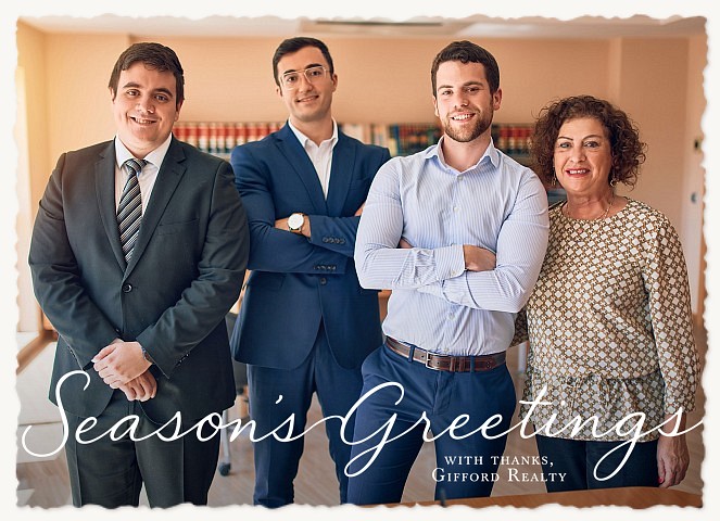 Landscape Script Business Holiday Cards