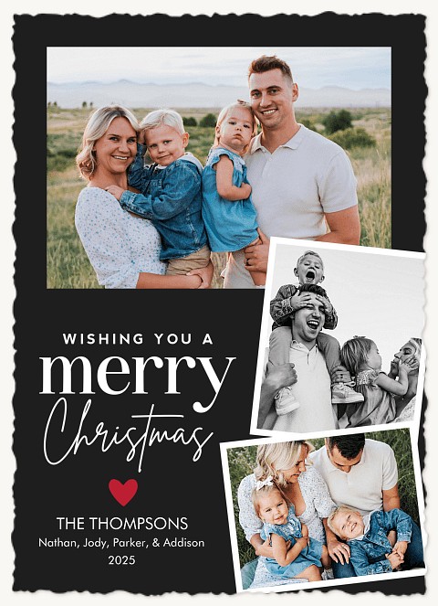 Dainty Heart Personalized Holiday Cards