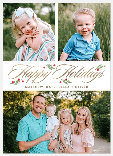 Berry Simple Holiday Photo Cards