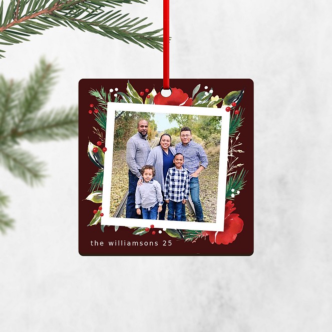 Festive Frame Custom Ornaments