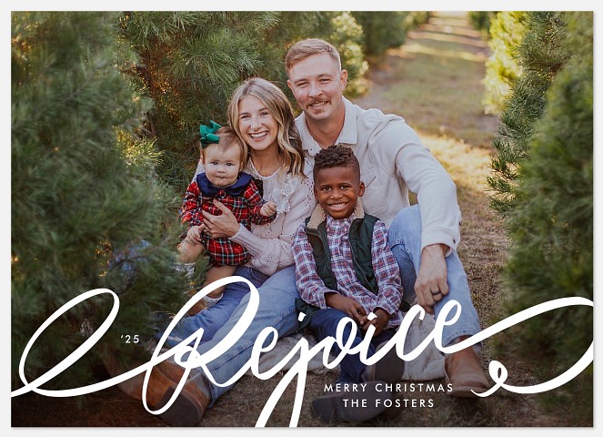 Rejoicing Ribbon Holiday Photo Cards