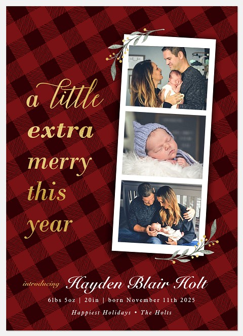 A Little Extra Holiday Photo Cards