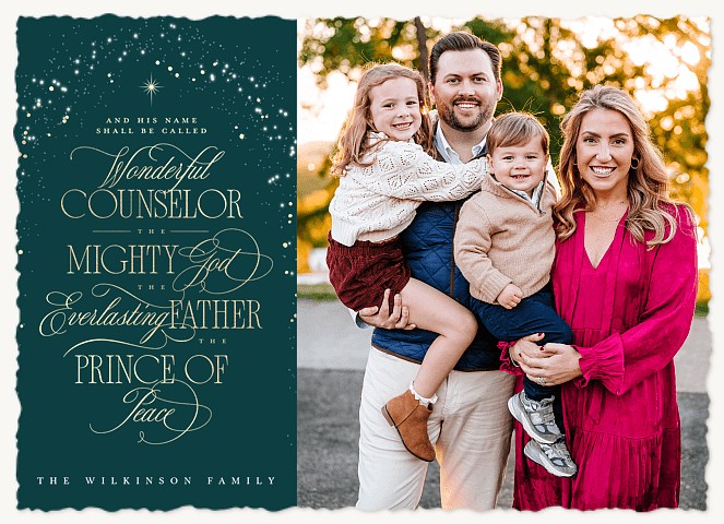Starry Night Personalized Holiday Cards