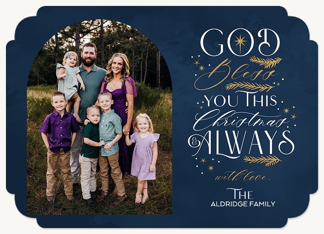 Arched Blessings Personalized Holiday Cards