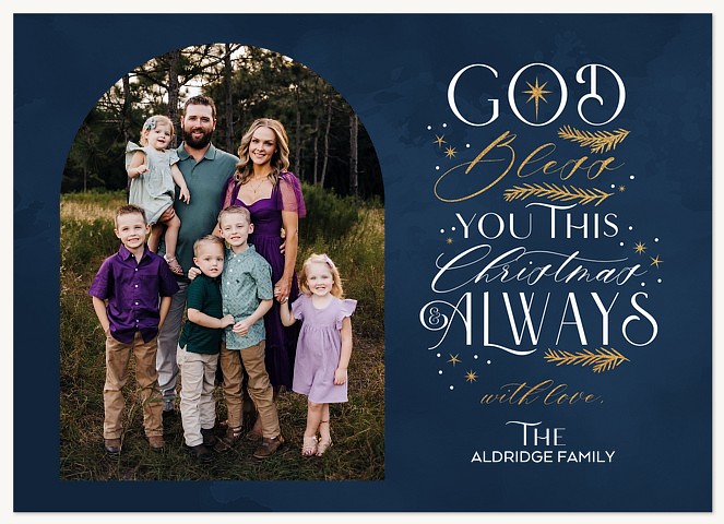 Arched Blessings Personalized Holiday Cards
