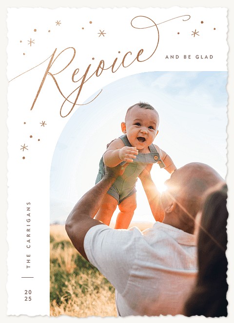 Rejoice And Be Glad Personalized Holiday Cards