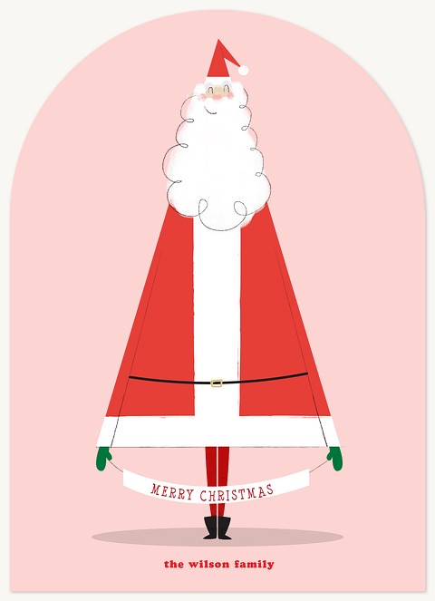 Santa Banner Personalized Holiday Cards