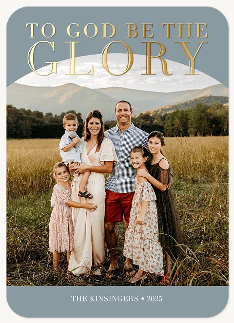 To God Personalized Holiday Cards