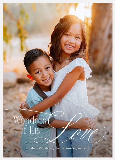 Wonderful Love Holiday Photo Cards
