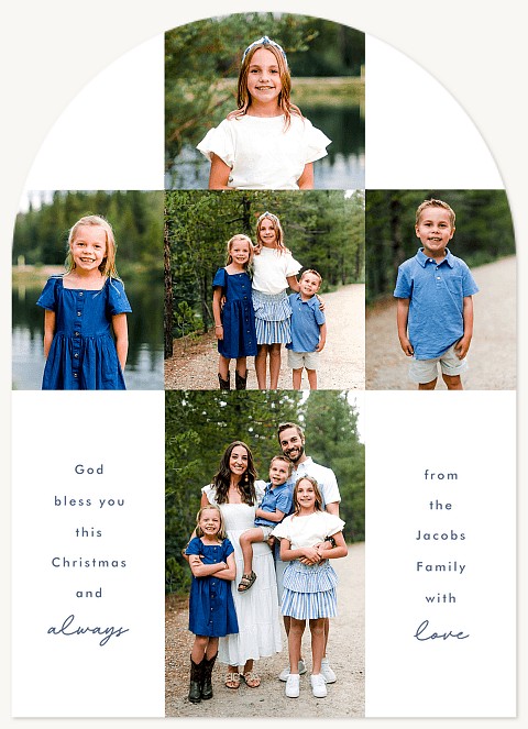 Modern Cross Personalized Holiday Cards